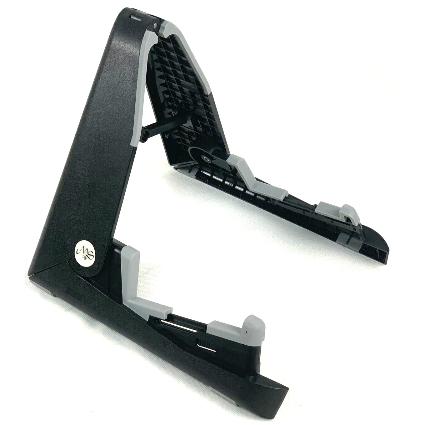 RockJam Folding Guitar Stand Portable for Classical Acoustic Electric – Black