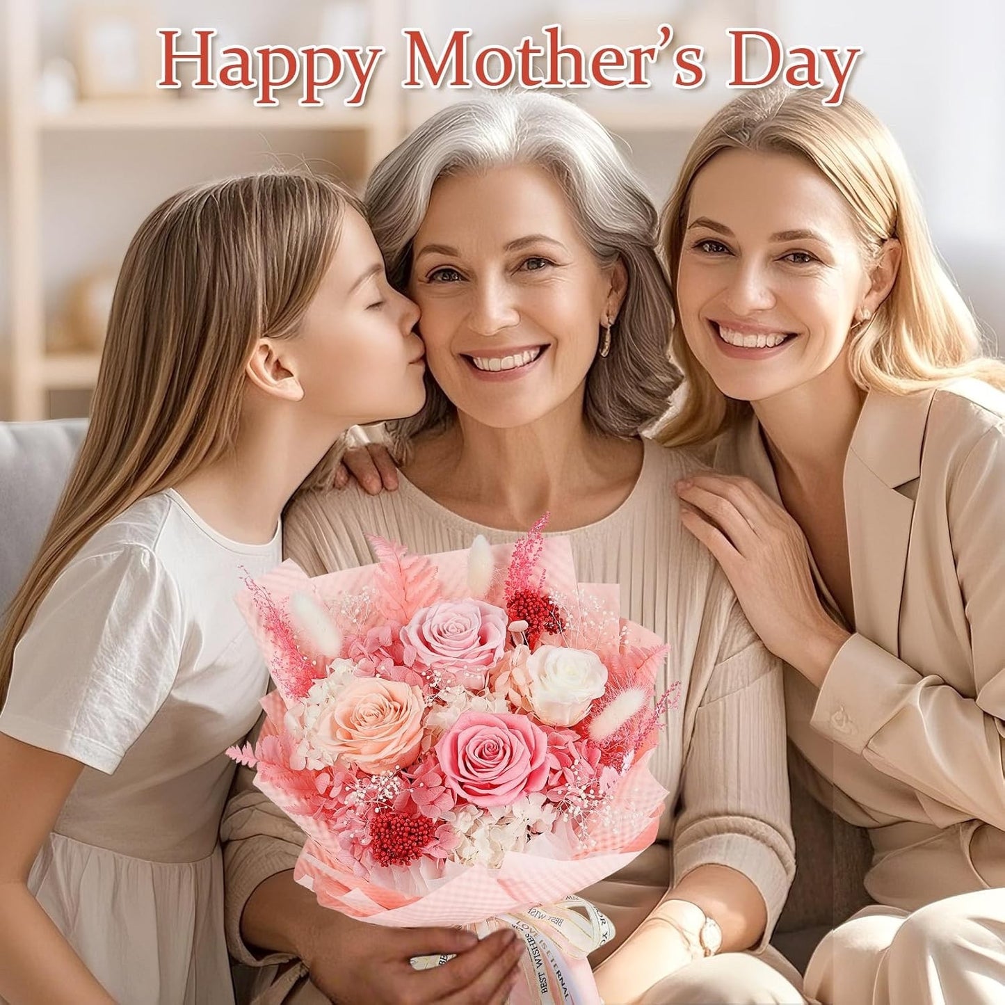 Real Roses Bouquet Forever Flowers Eternal Preserved Gifts for Woman