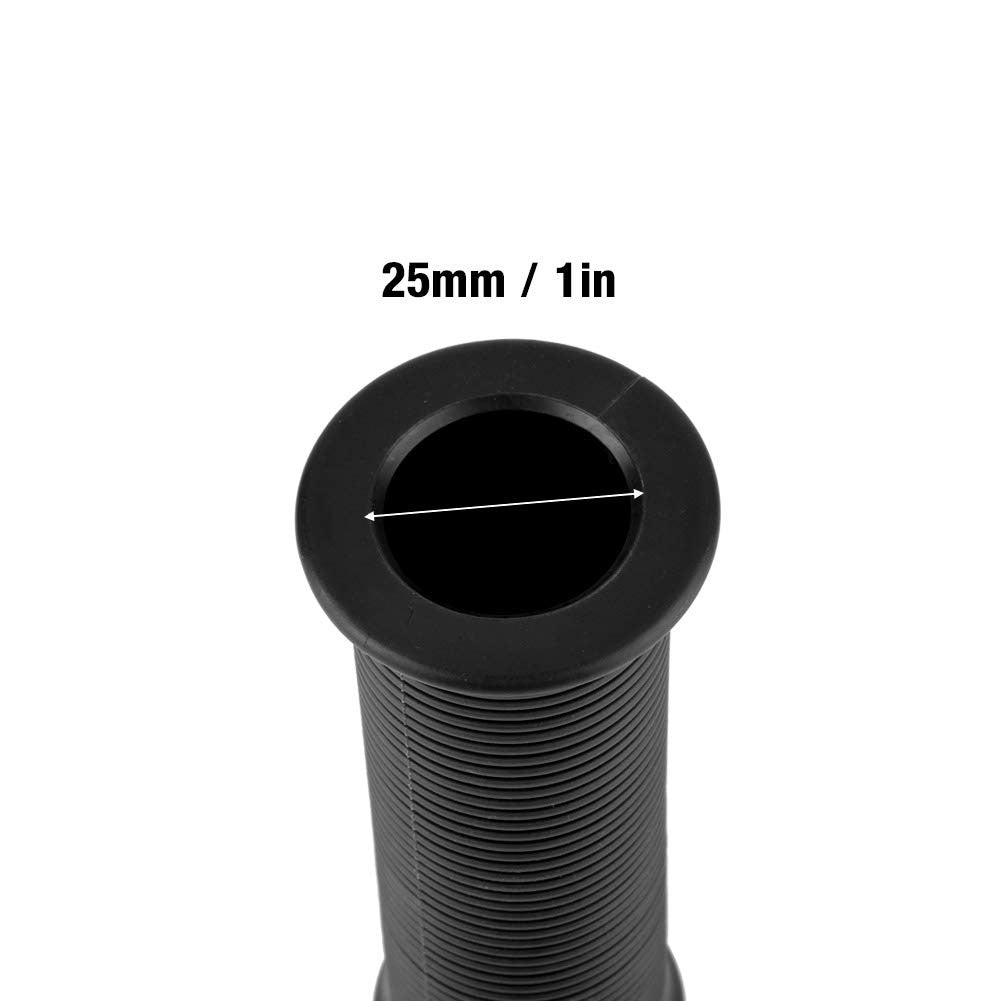 Motorcycle Hand Grips Universal Vintage TPU Non-Slip Thruster Grip Bar – Black