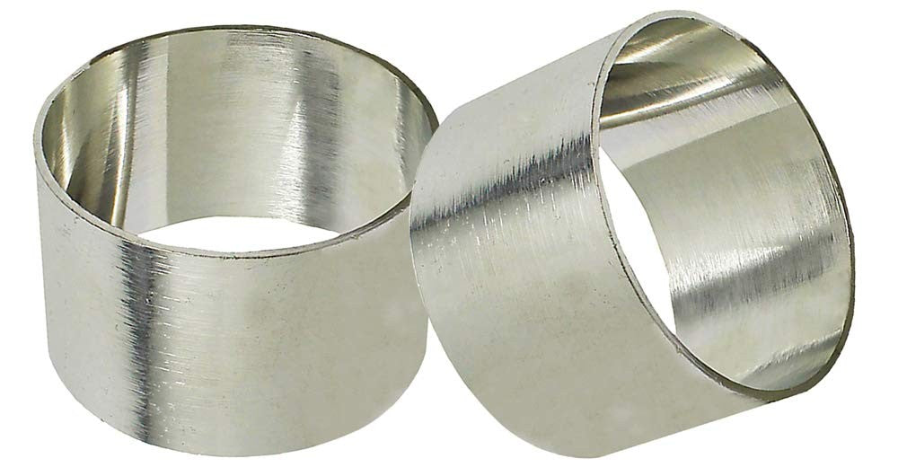 SKAVIJ Handmade Twisted Pipe Napkin Rings Holders Decor (Silver 12pcs)