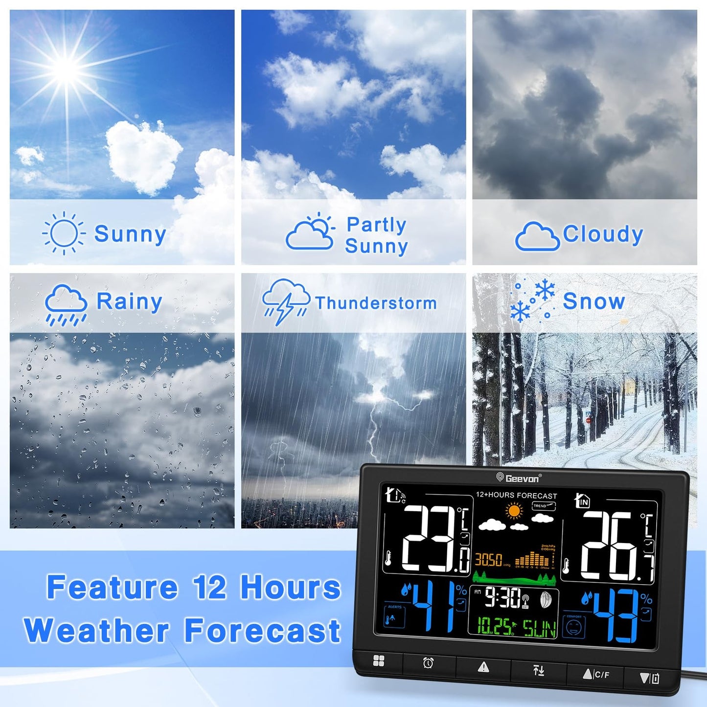 Wireless Weather Station with Outdoor Sensor Digital