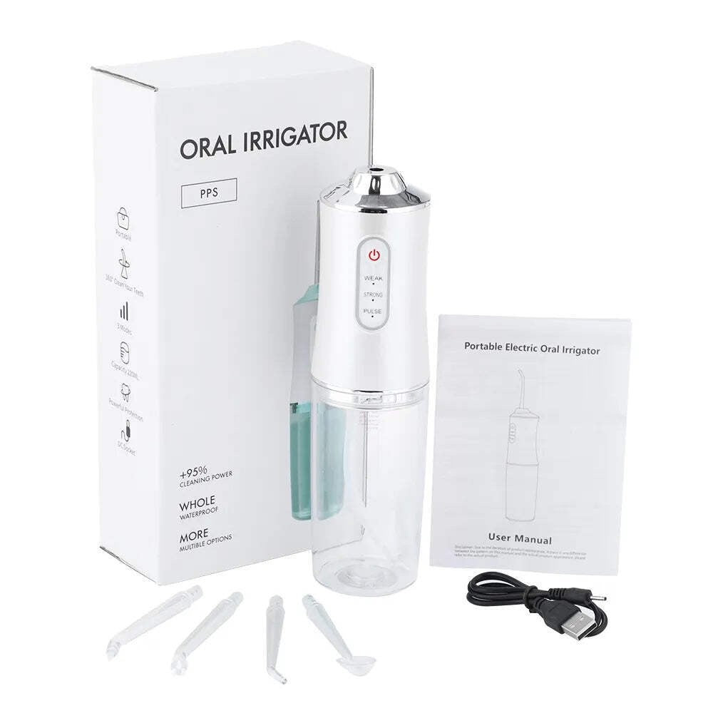 Water Dental Floss Portable Cordless Oral Irrigator Cleaning 3 Mode Rechargeable