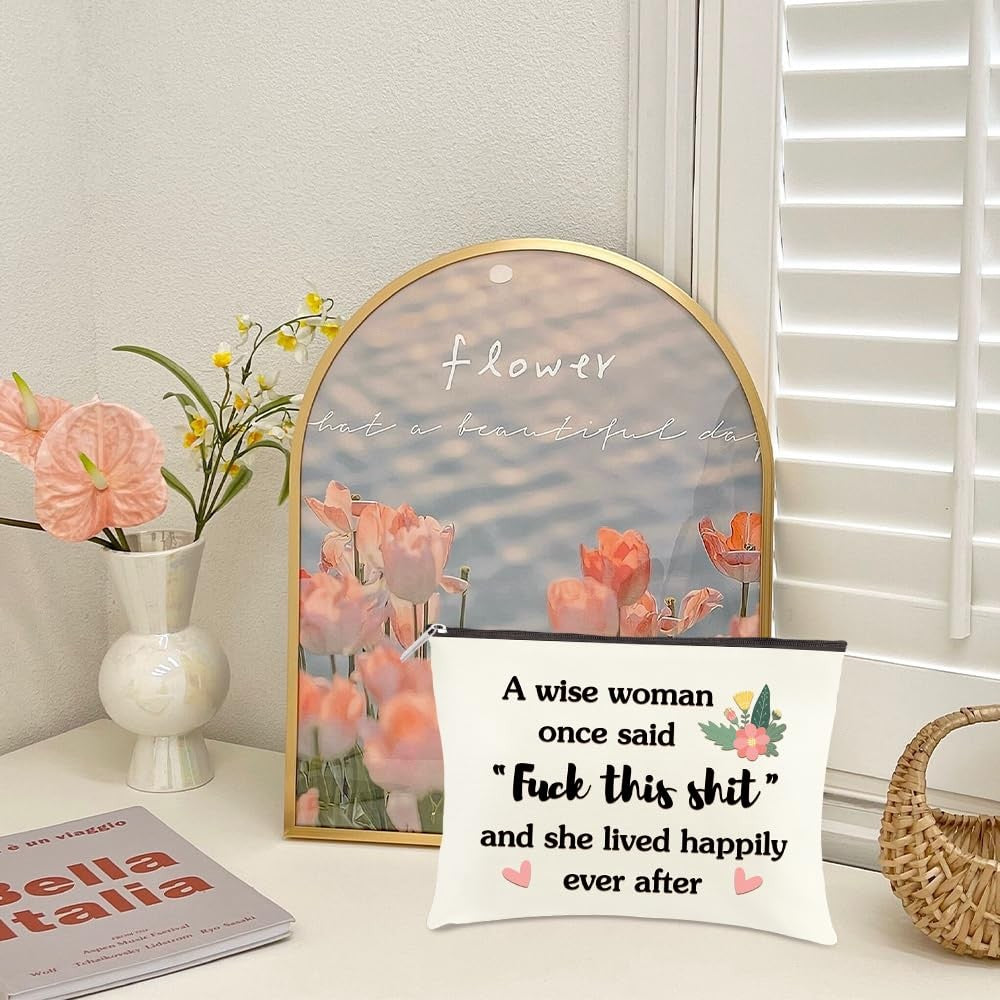Unique Makeup Bag Gift for Women with Travel Cosmetic Pouch