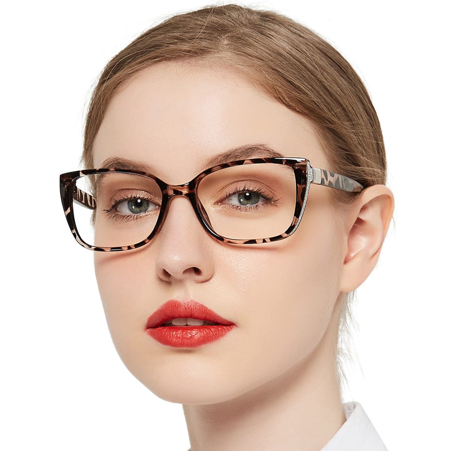 Reading Glasses Medium Square Premium Readers Spring Hinge – Grey +4.00