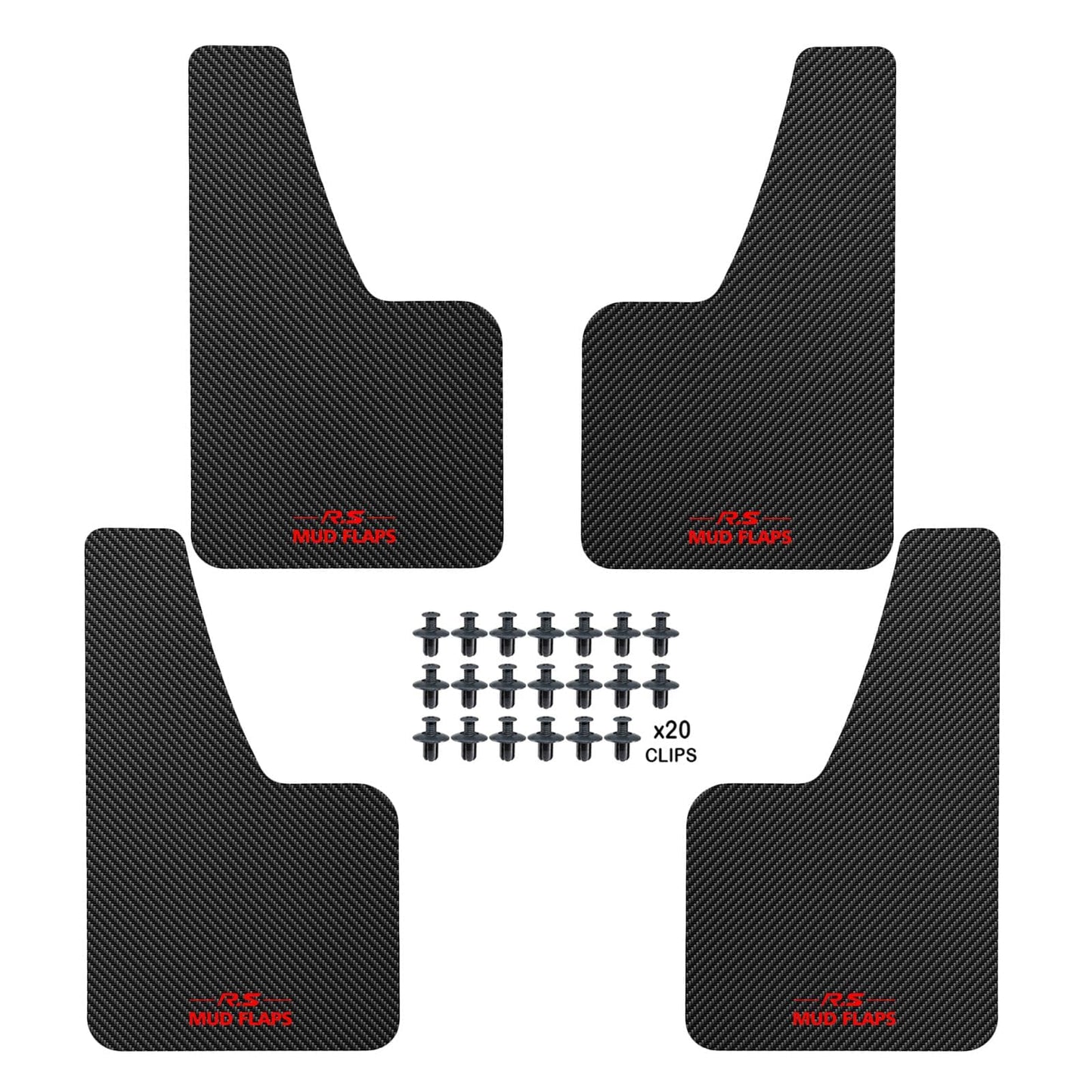 XUKEY 4pcs Carbon Fiber Effect Universal Splash Guards Mud Flaps Mudguards Fender Cover For Car Sedan Hatchback