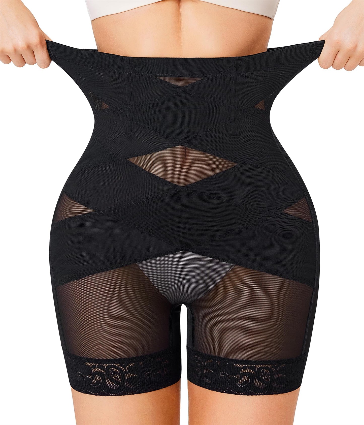 Gotoly Women Tummy Control Knickers High Waisted Shapewear Shorts Shaping Underwear Body Shaper Thigh Slimmer Pants Butt Lifter Boyshorts Black