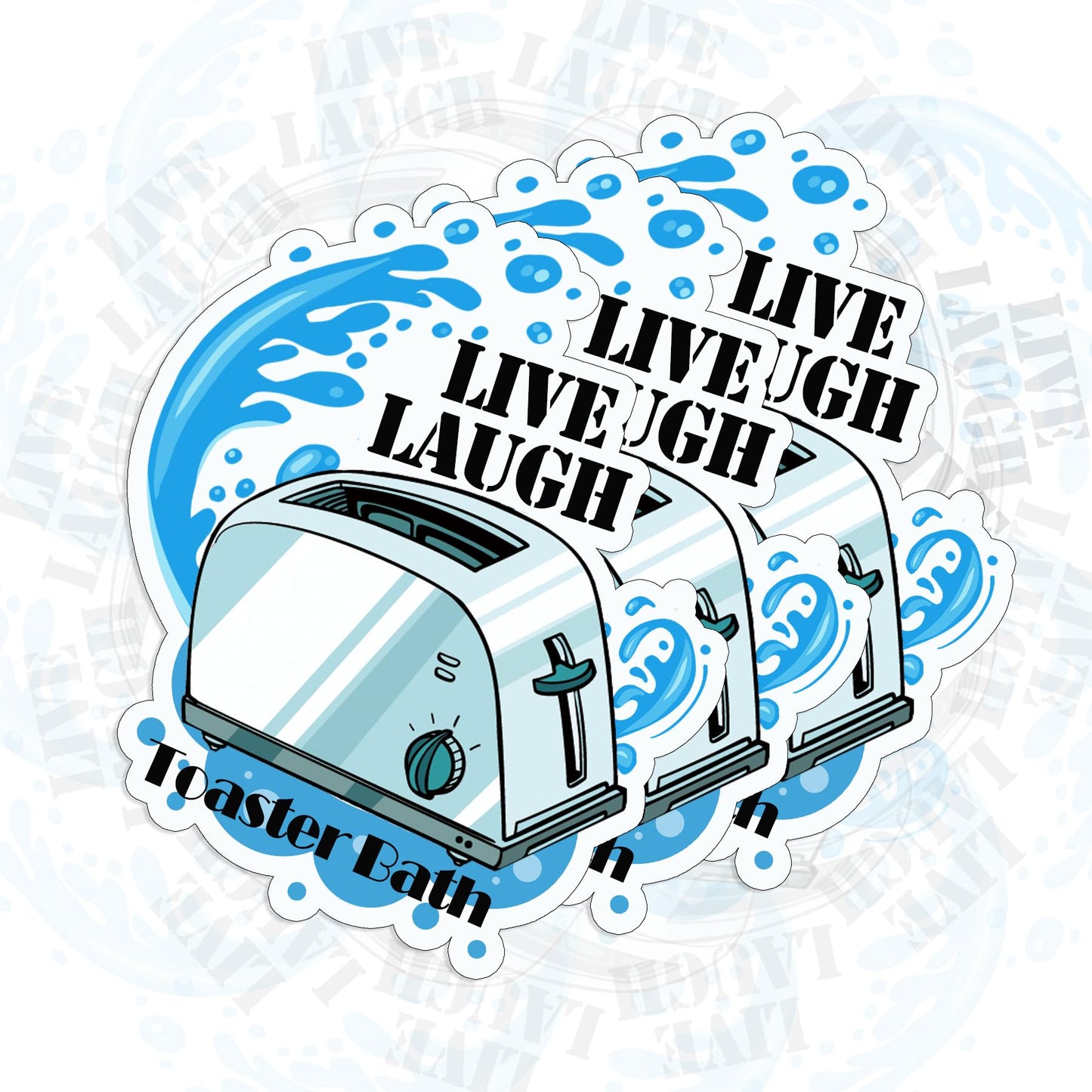 Funny Toaster Quote Waterproof Vinyl Sticker 6-Pack 2.32x3in Laptop/Water Bottle – Multicolour