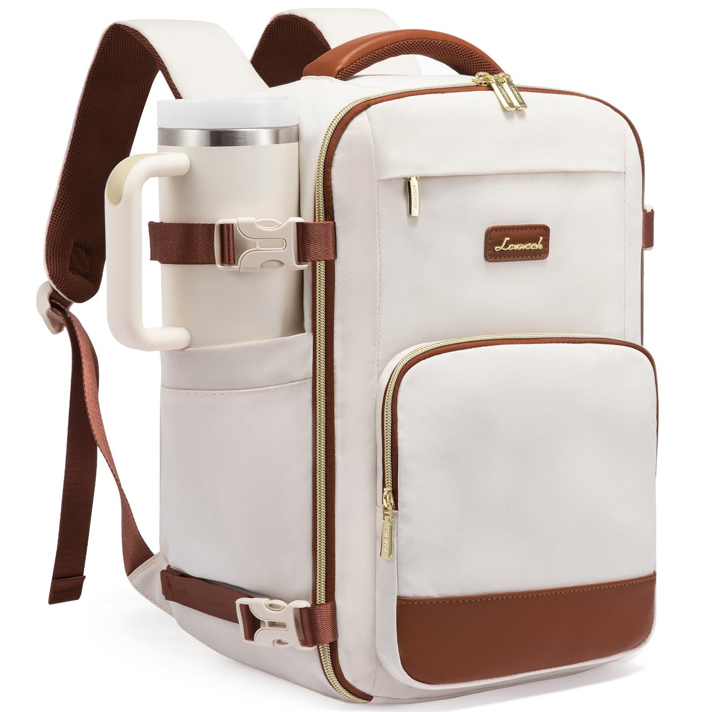 Underseat Carry-On Backpack 40x30x20 24L Airline-Approved Personal Item – Khaki Beige