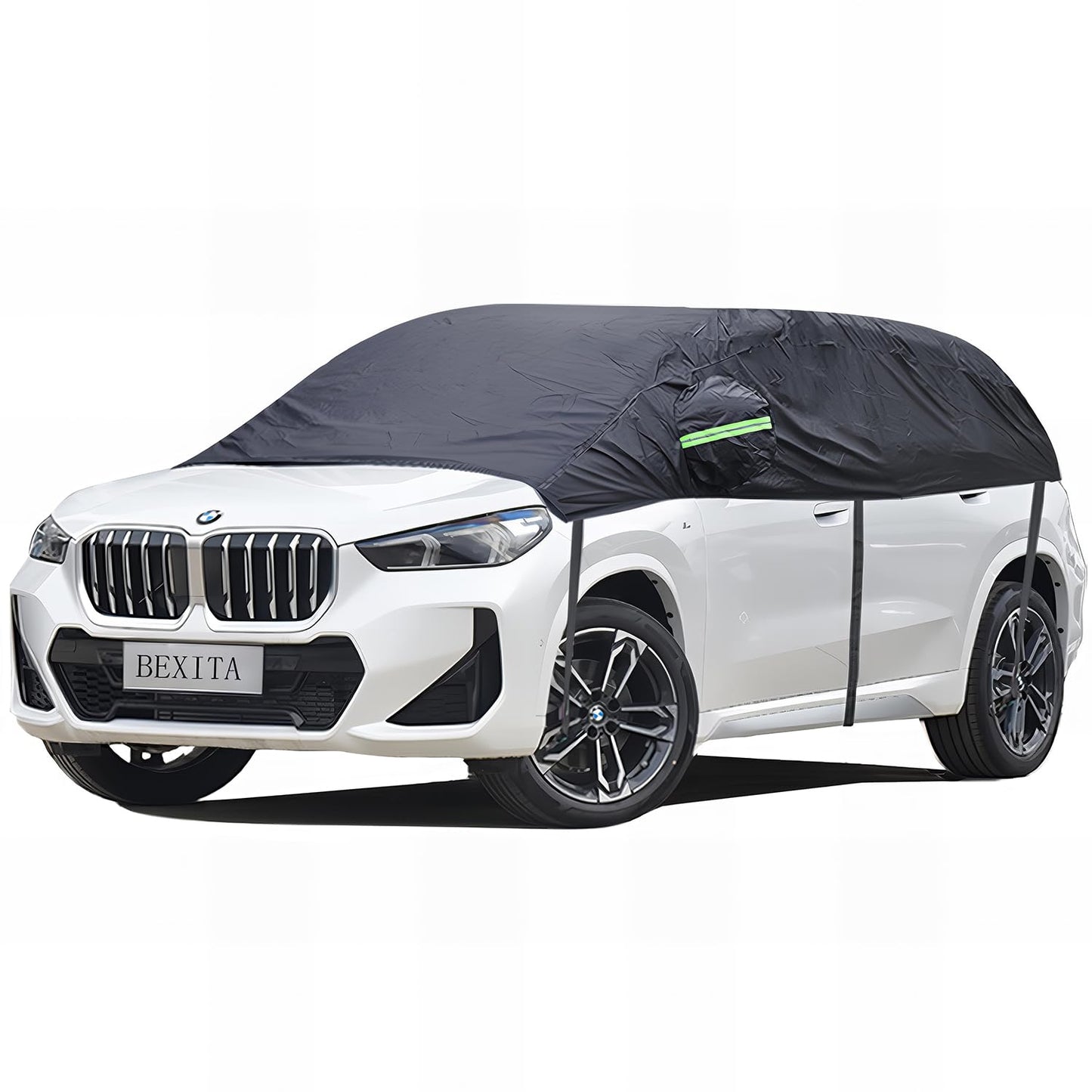 BEXITA Waterproof Half Car Cover Outdoor Windscreen Snow Cover – Protects from Sun & Frost