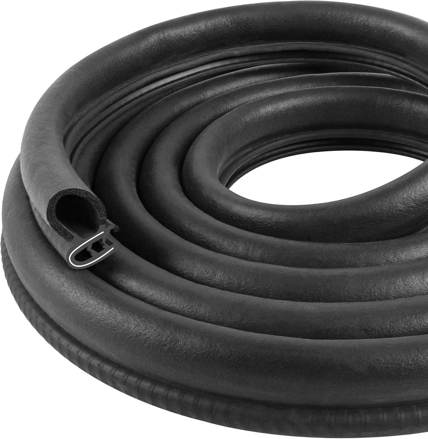 Automotive Door Weather Stripping Rubber Edge Trim Seal Strip – 25Ft/7.62M