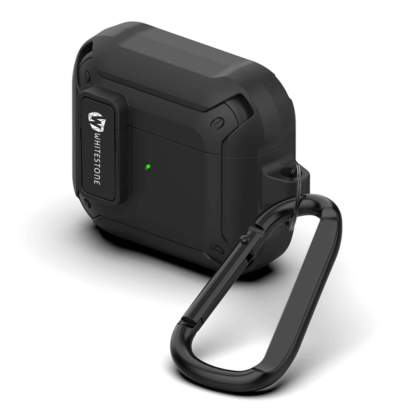 AirPods Pro Rugged Lock Case Full-Body Protective with Carabiner Wireless Charging Supported – Black