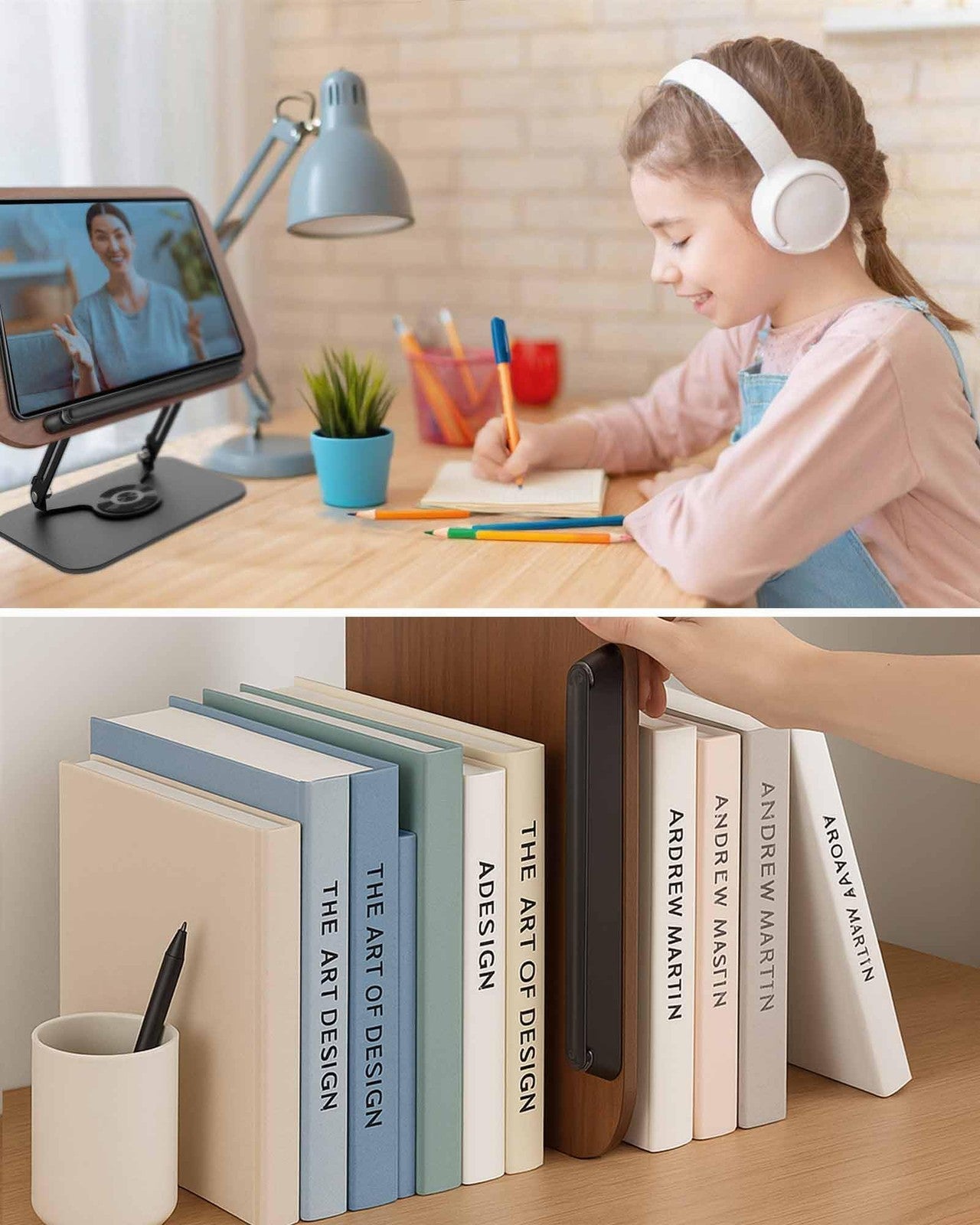 Adjustable Book Stand Holder with 360° Rotation – Multi-Use