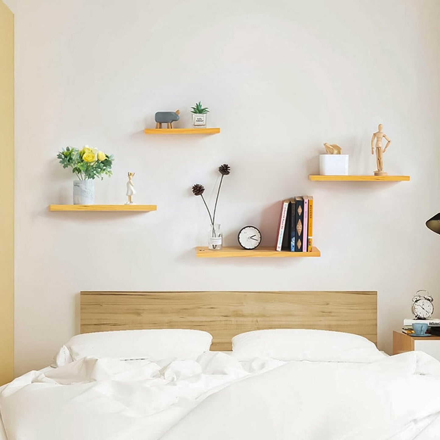 Floating Wall Shelves 2-Pack 30cm Oak Picture Ledge Display Shelf for Wall – Oak