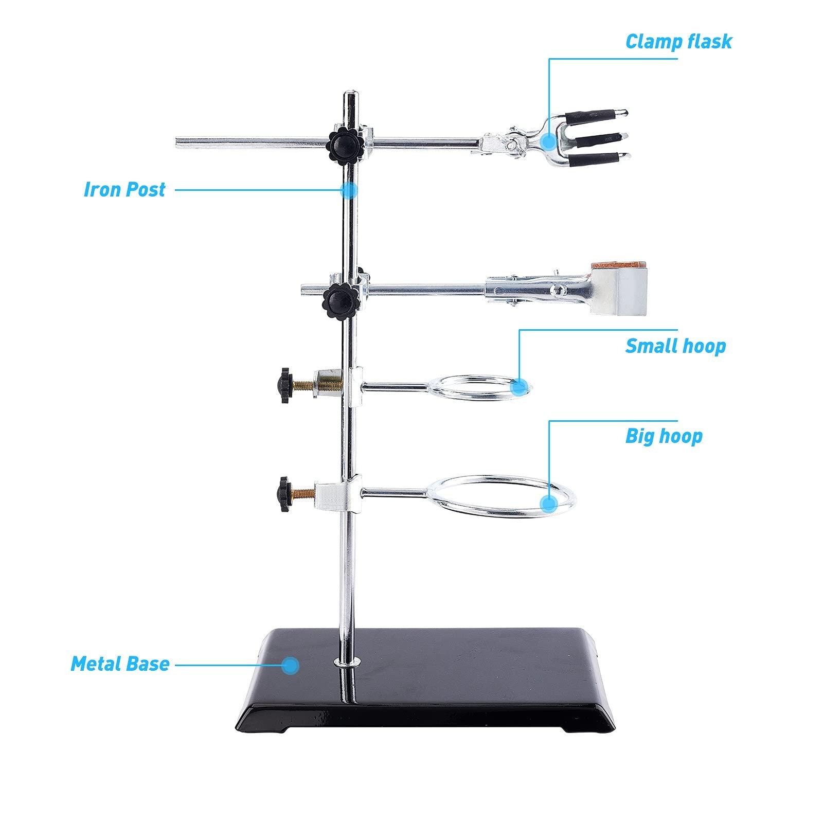 OLYCRAFT Laboratory Grade Stand Support Set with Coated Base (8.3"x5.4")