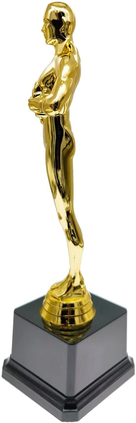 Gold Award Trophy,Men's Award Trophy 10 Inch Osicar Style Trophy Statues Plastic