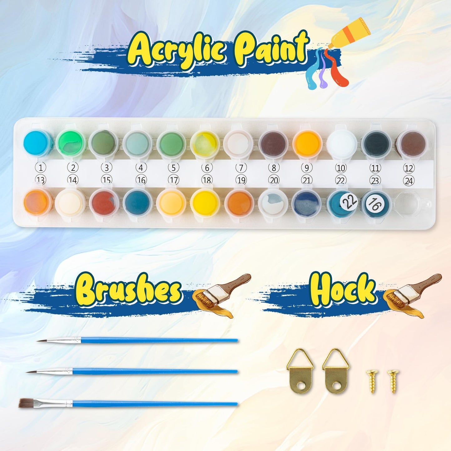 GwaOery Paint by Numbers Kits for Adults, Cat DIY Color Oil Painting Acrylic