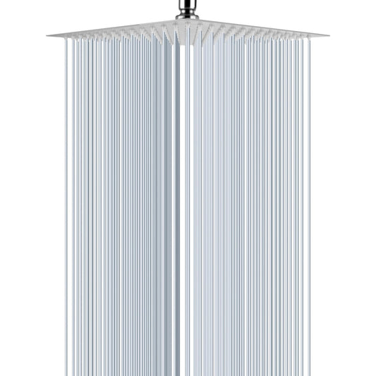 Rain Shower Head 12 inch Square Large Rainfall Overhead Fixed Shower Head