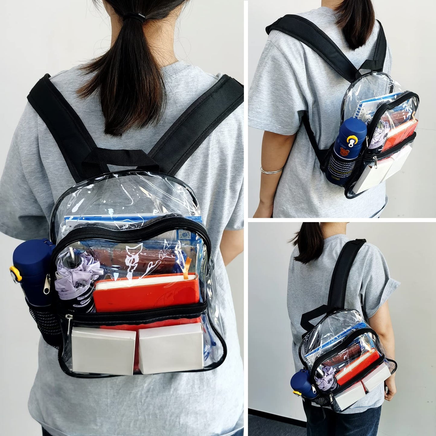 Clear Backpack Mini Transparent Backpack PVC Small See Through Waterproof