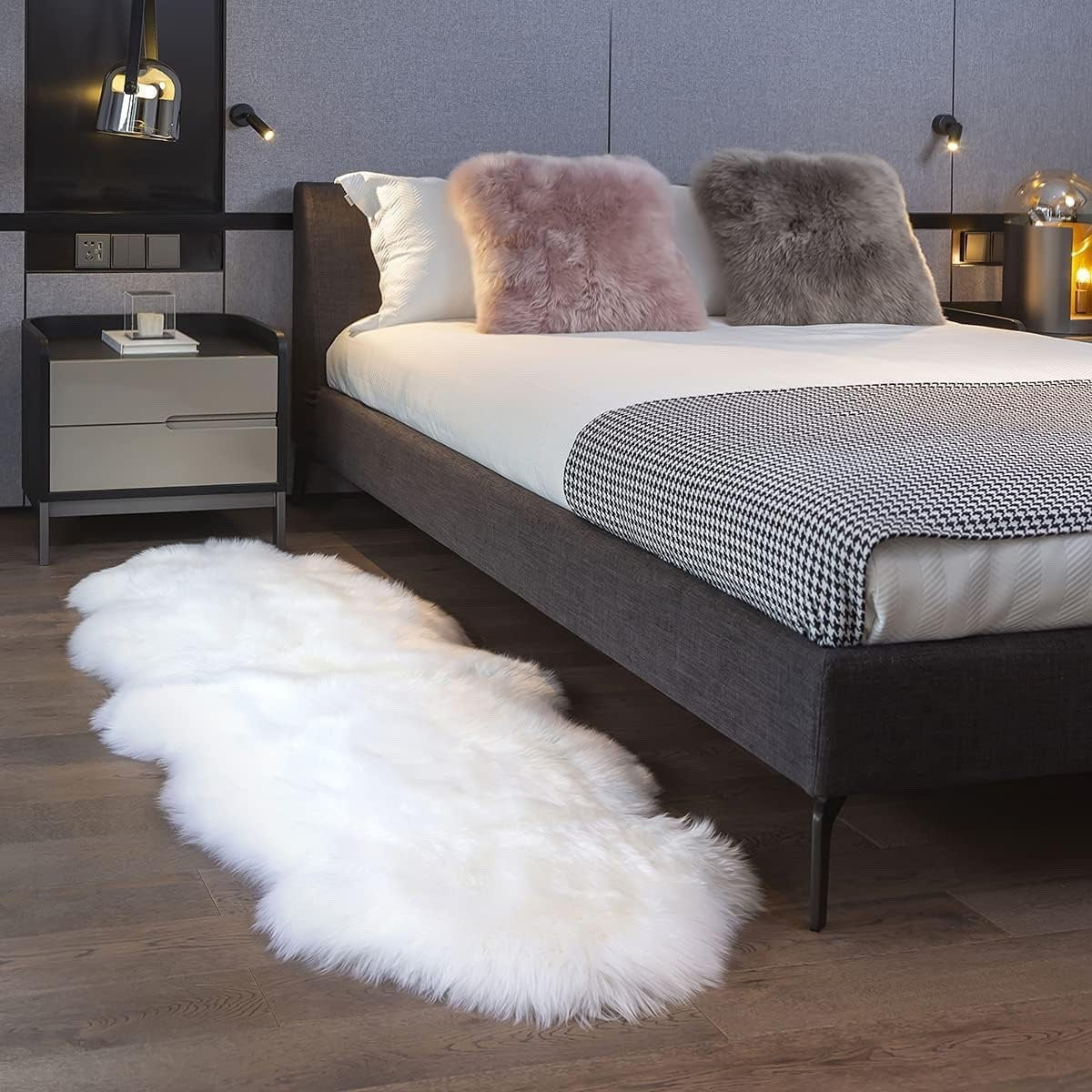 Genuine Sheepskin Rug Large (180x55cm, Ivory) MYLUNE HOME  Area Rugs