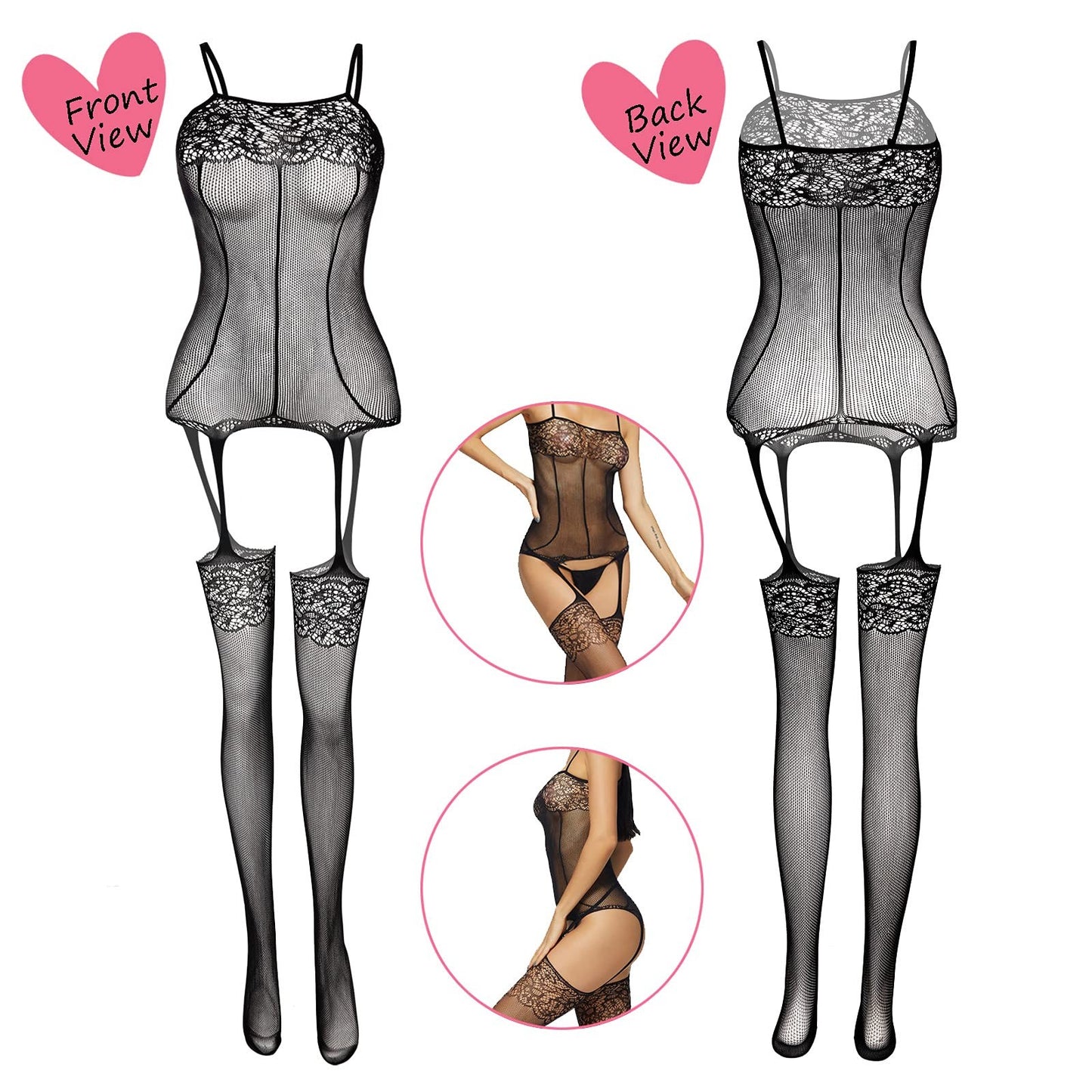 JDiction Fishnet Lingerie Fishnet Bodysuit Lace Bodysuits Sexy Babydoll