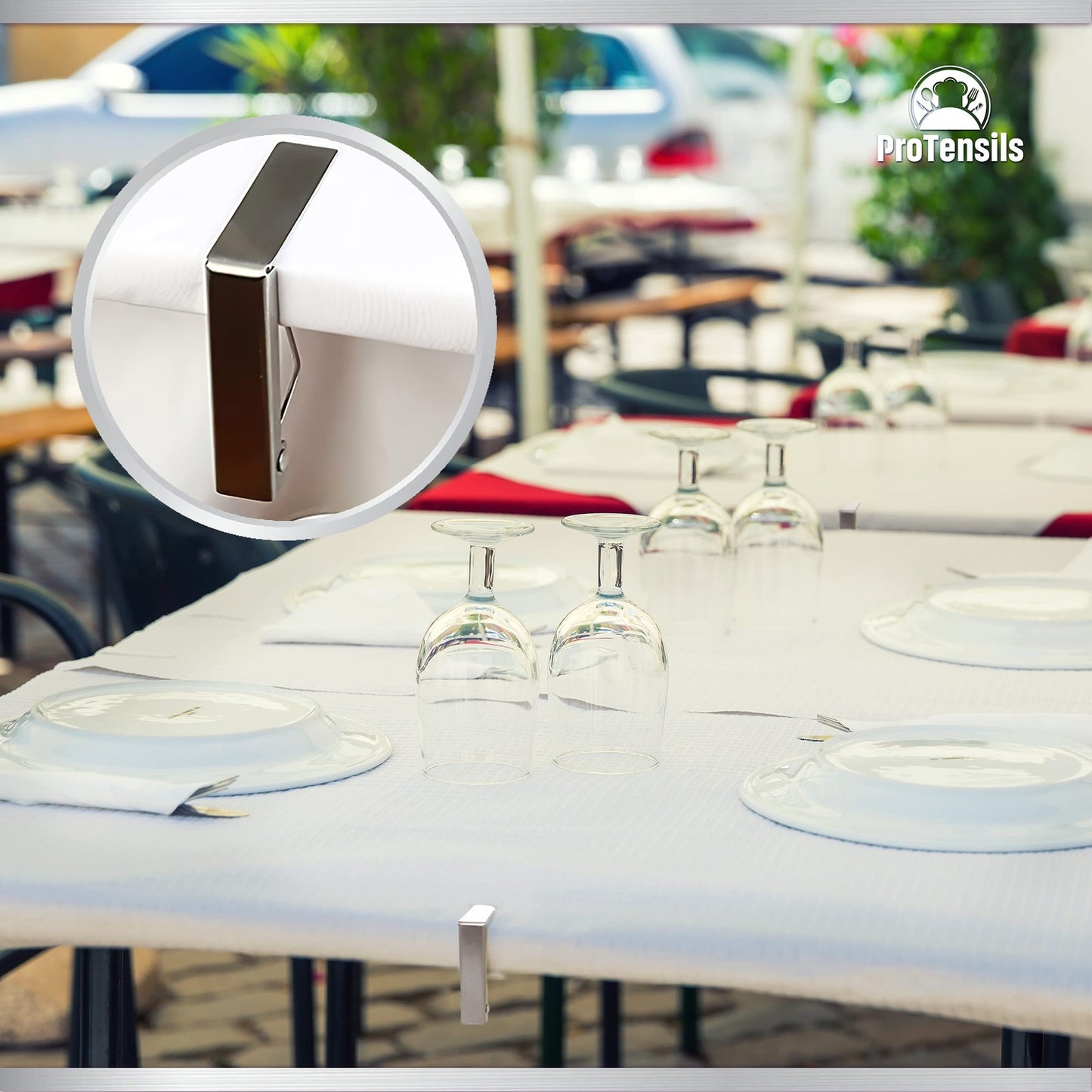 6Pcs Table Cloth Clips for Outside Table - Stainless Steel