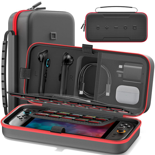 Switch 2 Carry Case Protective Travel Case with 26 Game Card Slots Fit Joy-Con