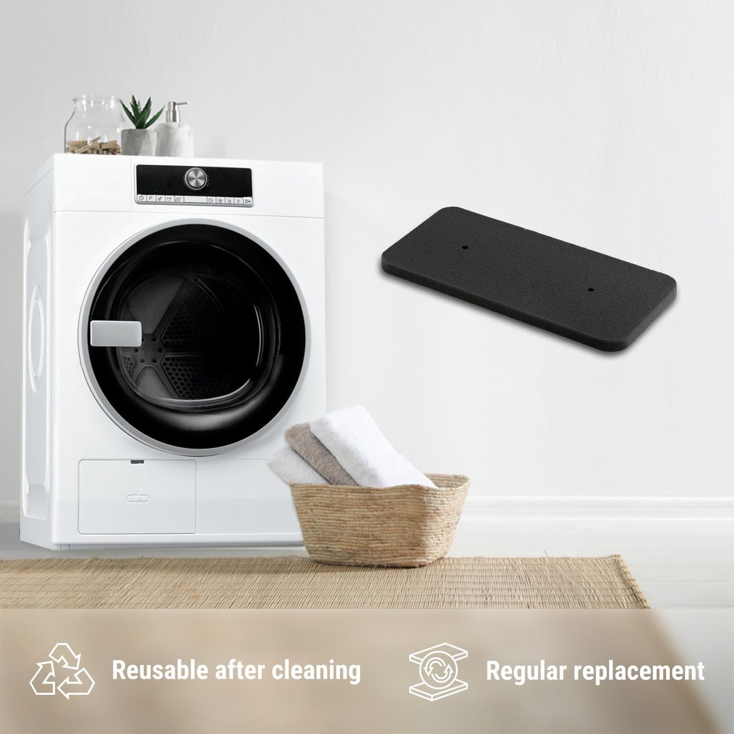 2 xTumble Dryer Sponge Filter – Replacement for Hoover Candy