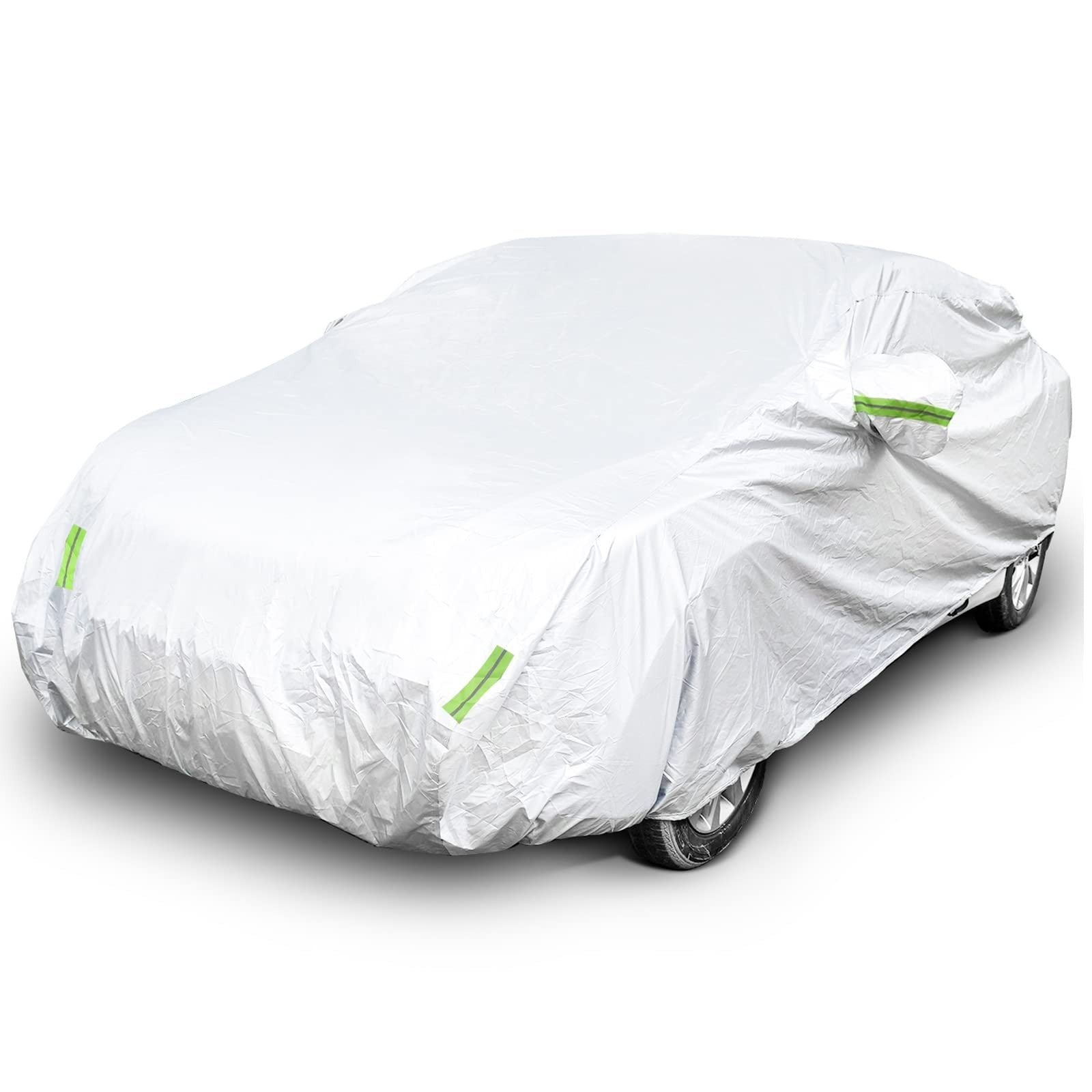 Universal Car Cover XL Waterproof Breathable with Mirror Pockets & Reflective