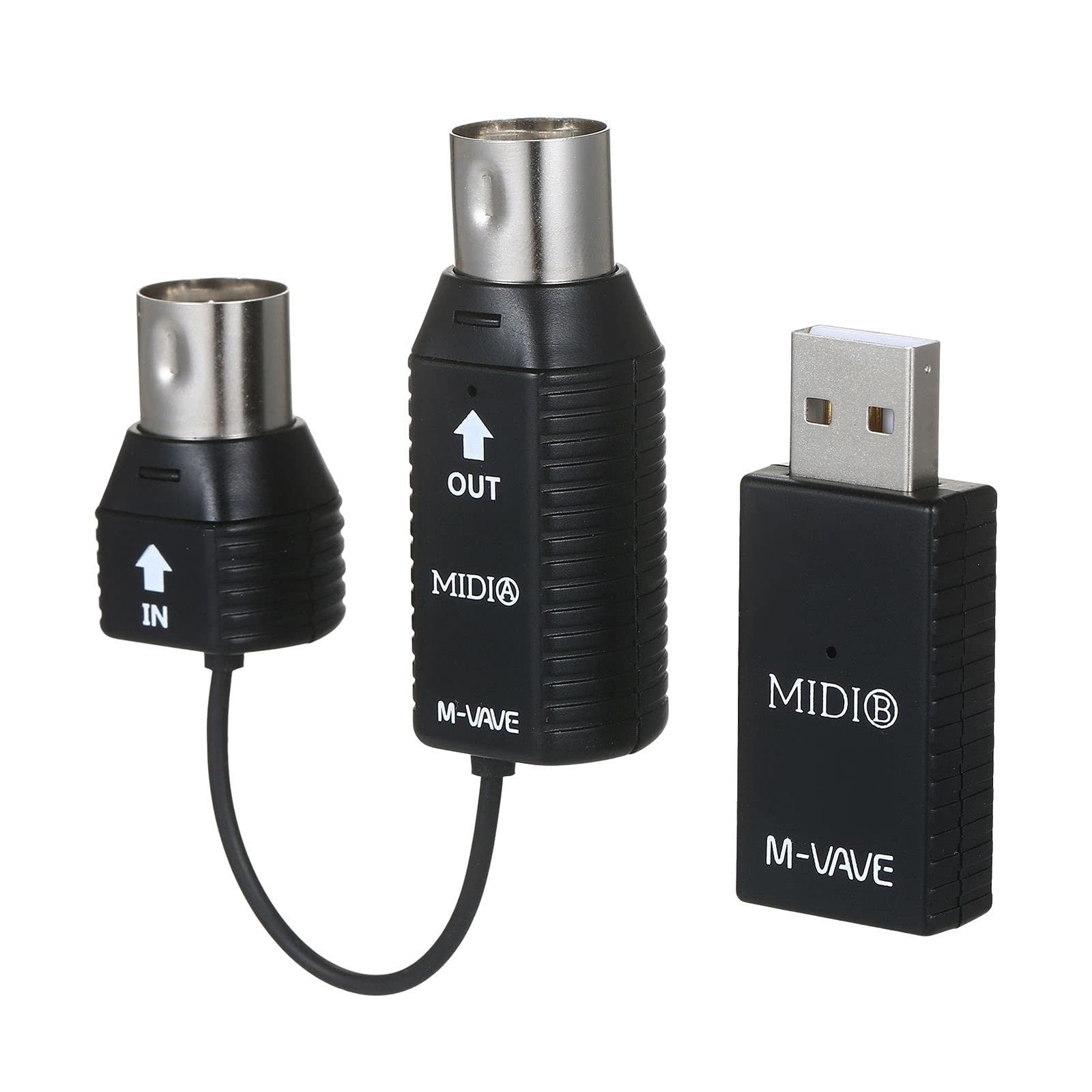 SHUAIGUO MS1 Mini Wireless MIDI Transmission System Adapter – Black