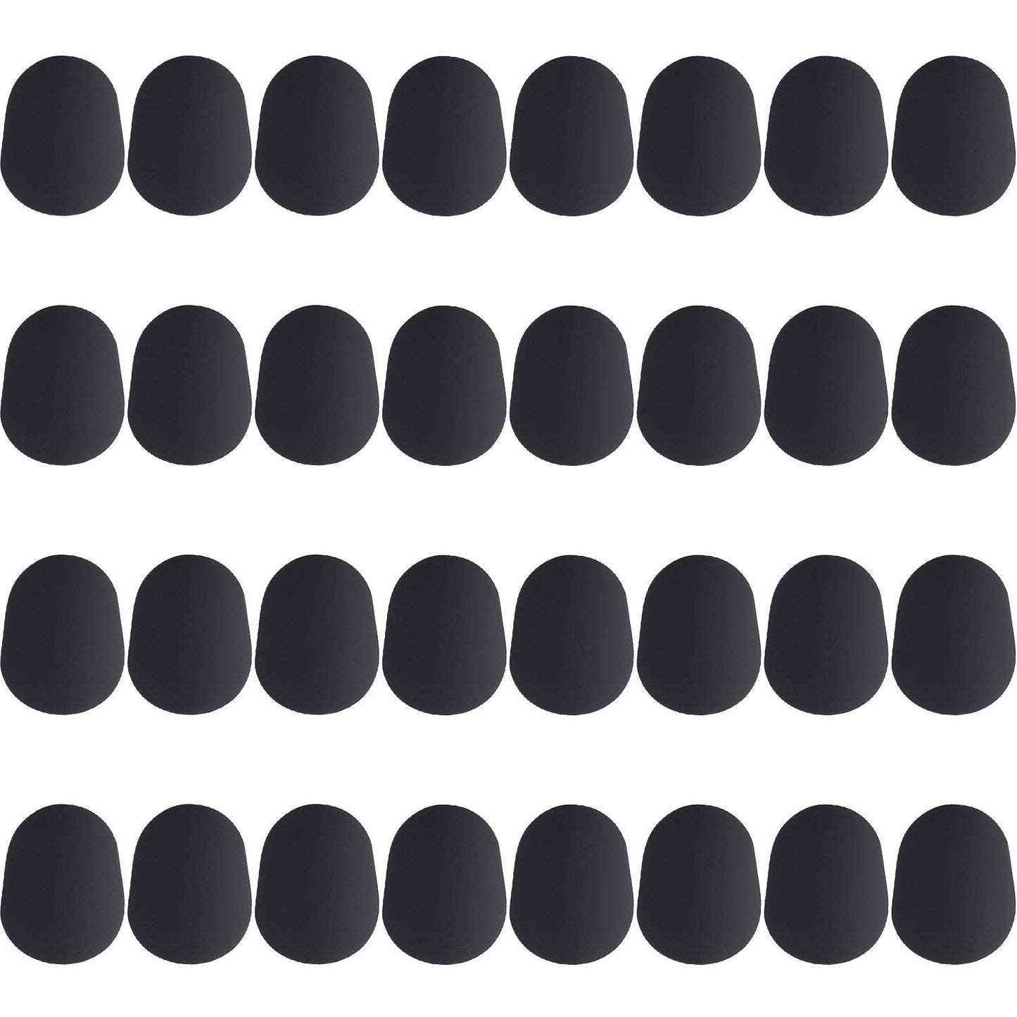 Saxophone Mouthpiece Cushion Pads for Alto & Tenor – 0.8mm Black 32 Pieces
