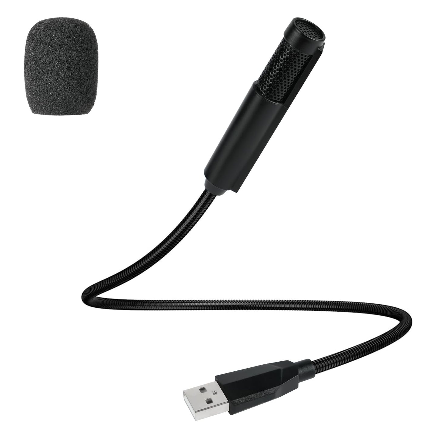 USB Microphone 360° Omnidirectional for Online Meetings – Metal
