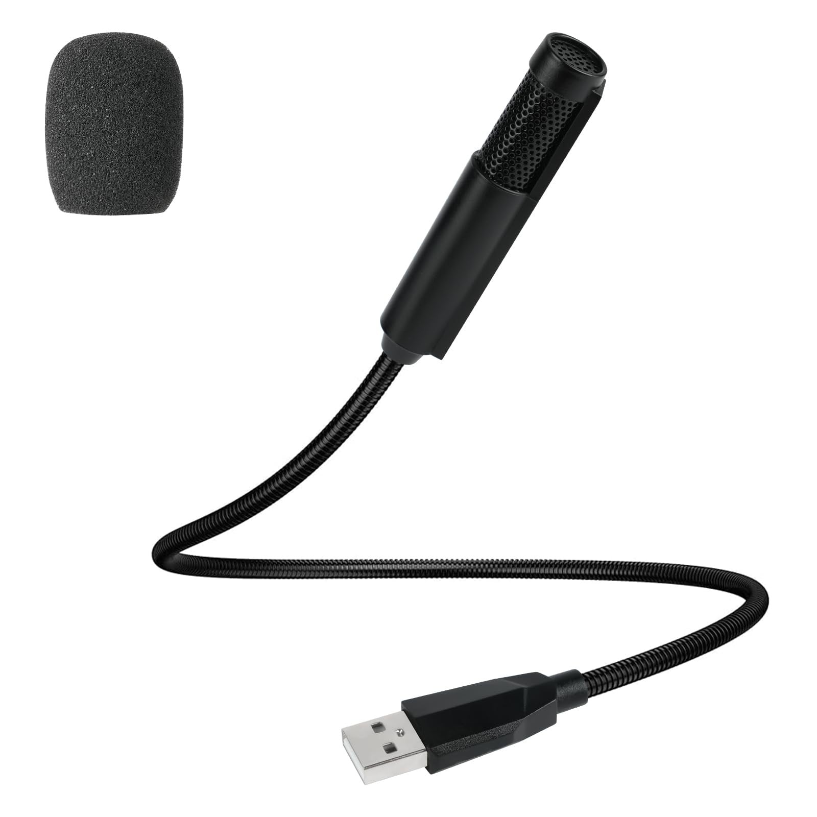 USB Microphone 360° Omnidirectional for Online Meetings – Metal