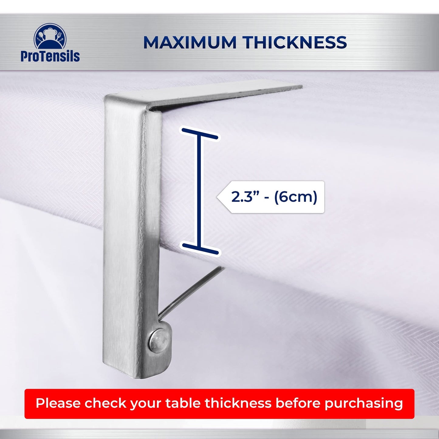 6Pcs Table Cloth Clips for Outside Table - Stainless Steel