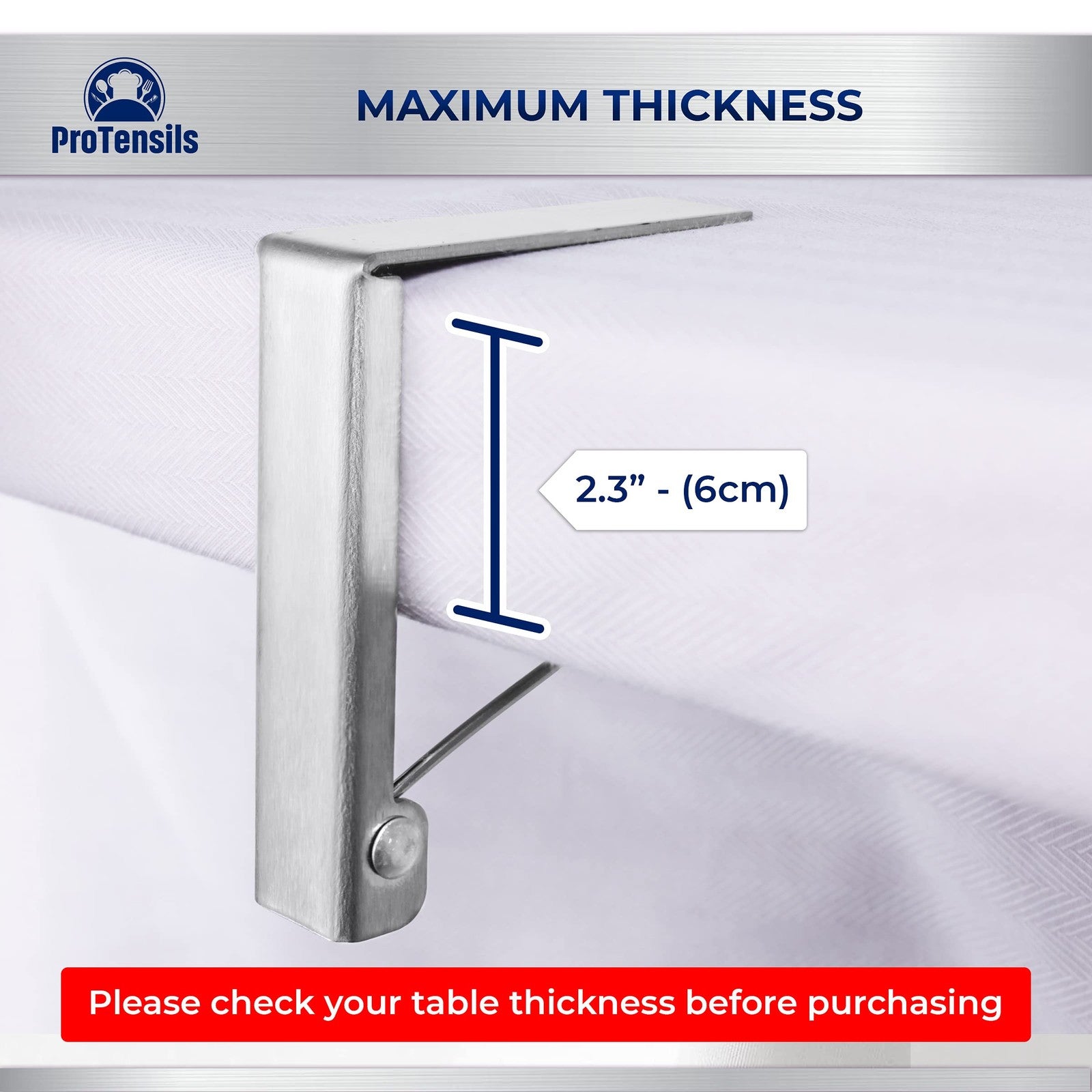 6Pcs Table Cloth Clips for Outside Table - Stainless Steel