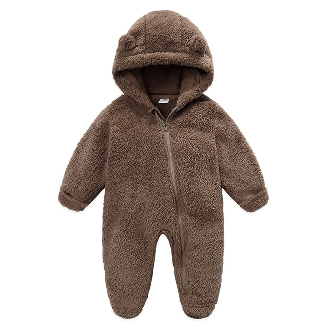 Fairy Baby Baby Snowsuit, Newborn Infant Baby Hooded Romper Fleece Snowsuit