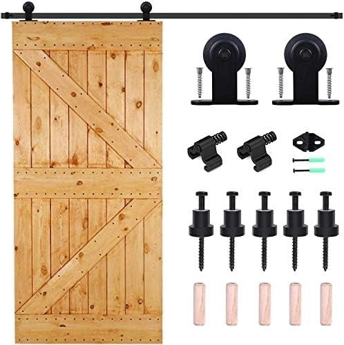5.5FT/167cm Interior Sliding Barn Wood Door Hardware Closet Track Kit