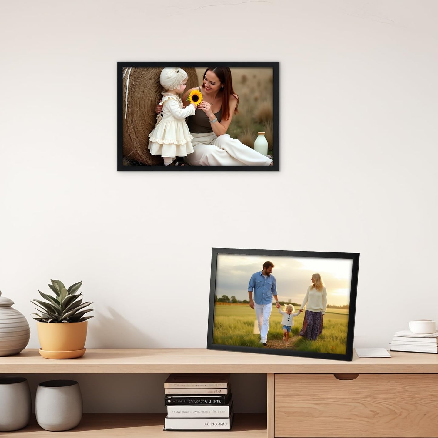 Photo Frame Pack of 3 8x12in Black – Wall or Tabletop
