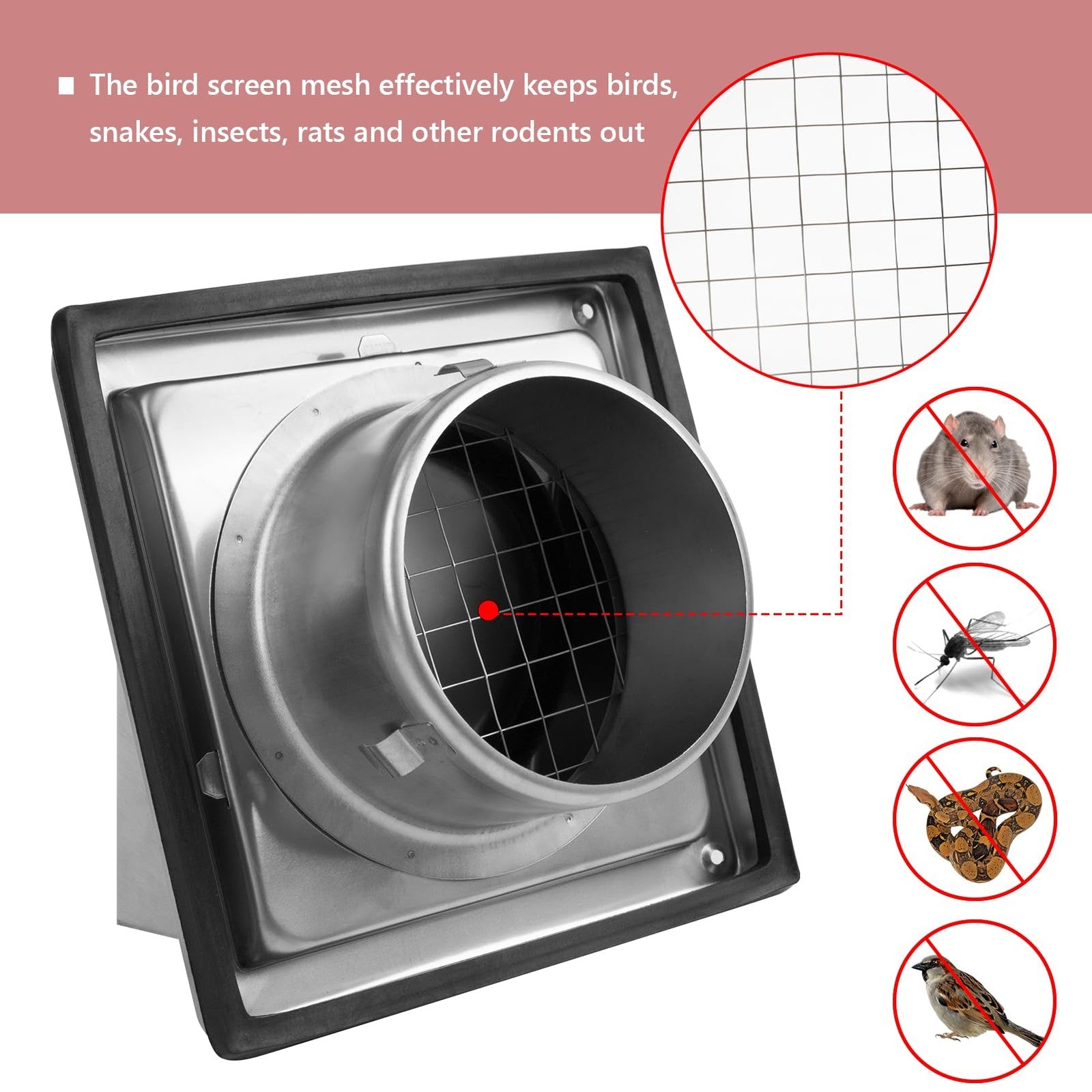 WeCooper 125mm External Wall Louvre Grille for Extractor Fan