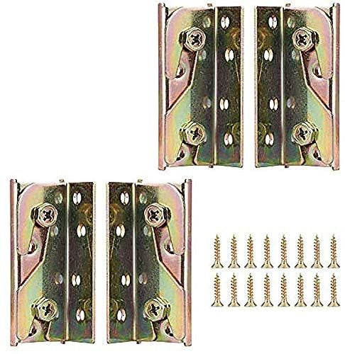 Bed Brackets Corner, GLANICS 4 Sets Bed Rail Brackets