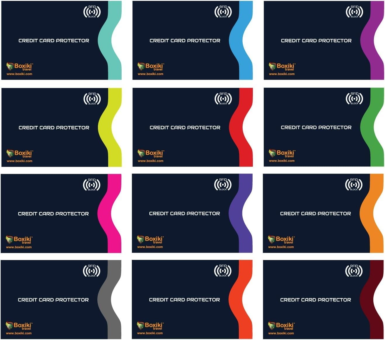 Travel RFID Blocking Card Sleeves Set Identity Theft Protection