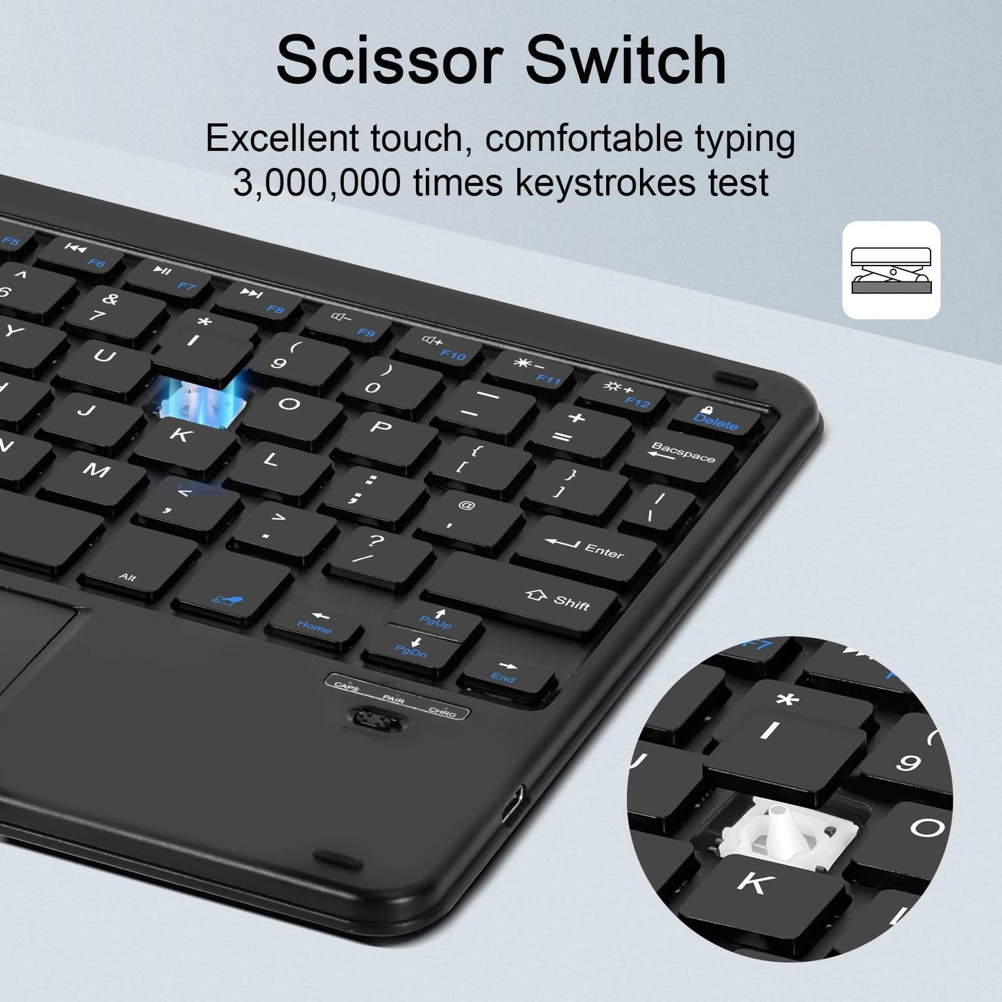 Bluetooth Keyboard and Mouse Portable Backlight – Blue