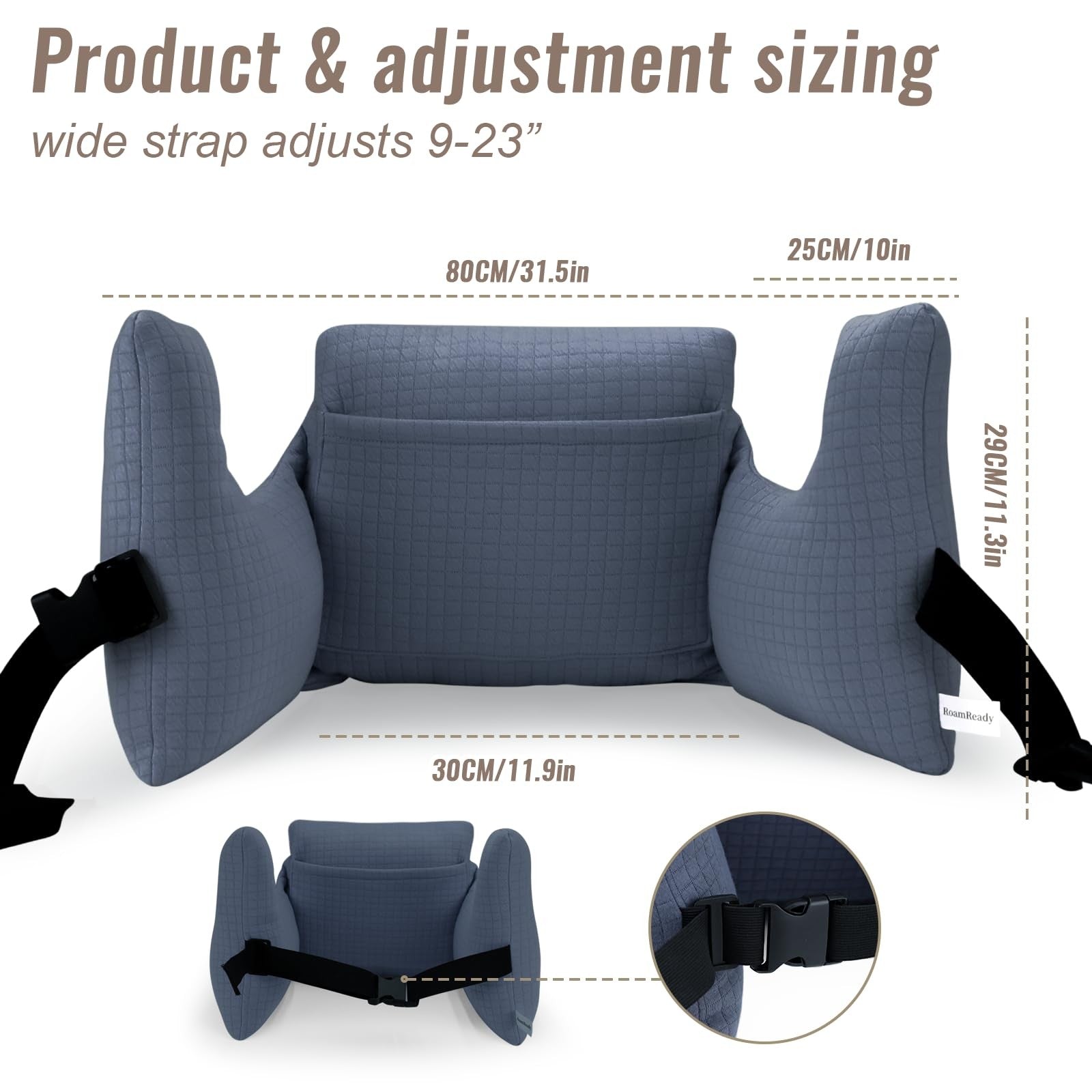 RoamReady Hysterectomy Recovery Pillow, Post-Surgery Cushion for Abdomen