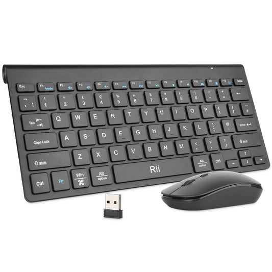 Rii Wireless Keyboard and Mouse, Ultra Slim 2.4G Keyboard