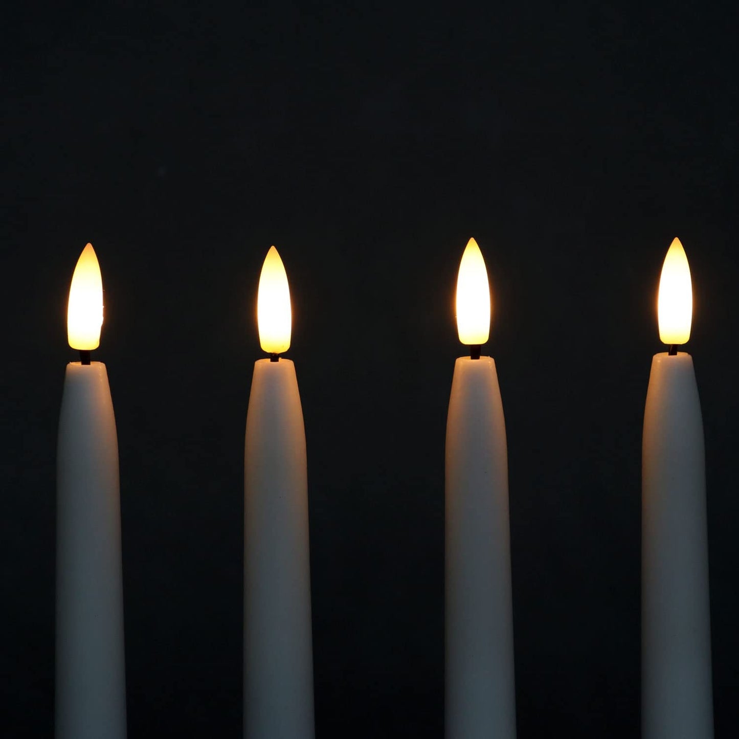 Fanna Flameless Taper Candles with Timer, Battery Operated Real Wax Finished