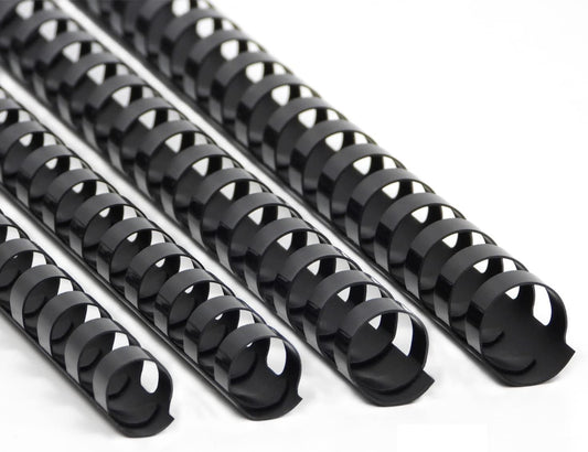 100 Plastic Binding Combs 145 Sheets  21 Rings 18 mm Comb Binder Spines A4 Black