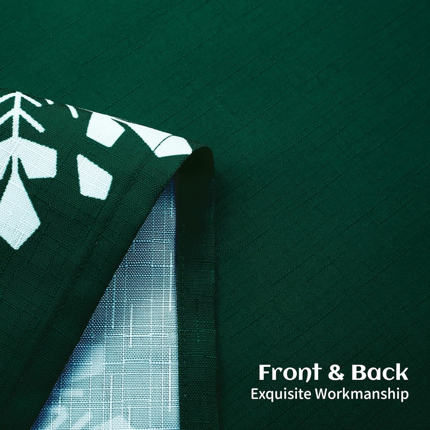 Christmas Table Runner Snowflake Waterproof - Green - Hapterouse