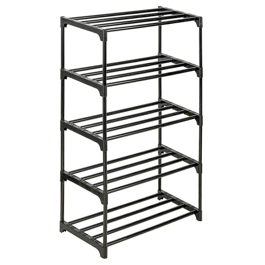 Ywinler 5 Tier Shoe Racks, Metal Shoe Storage Organiser