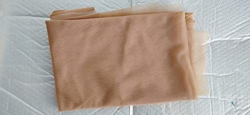 Tulle Fabric Nude, Skin Nude, Soft Touch Stretch Tulle 5 Yards (dark nude)