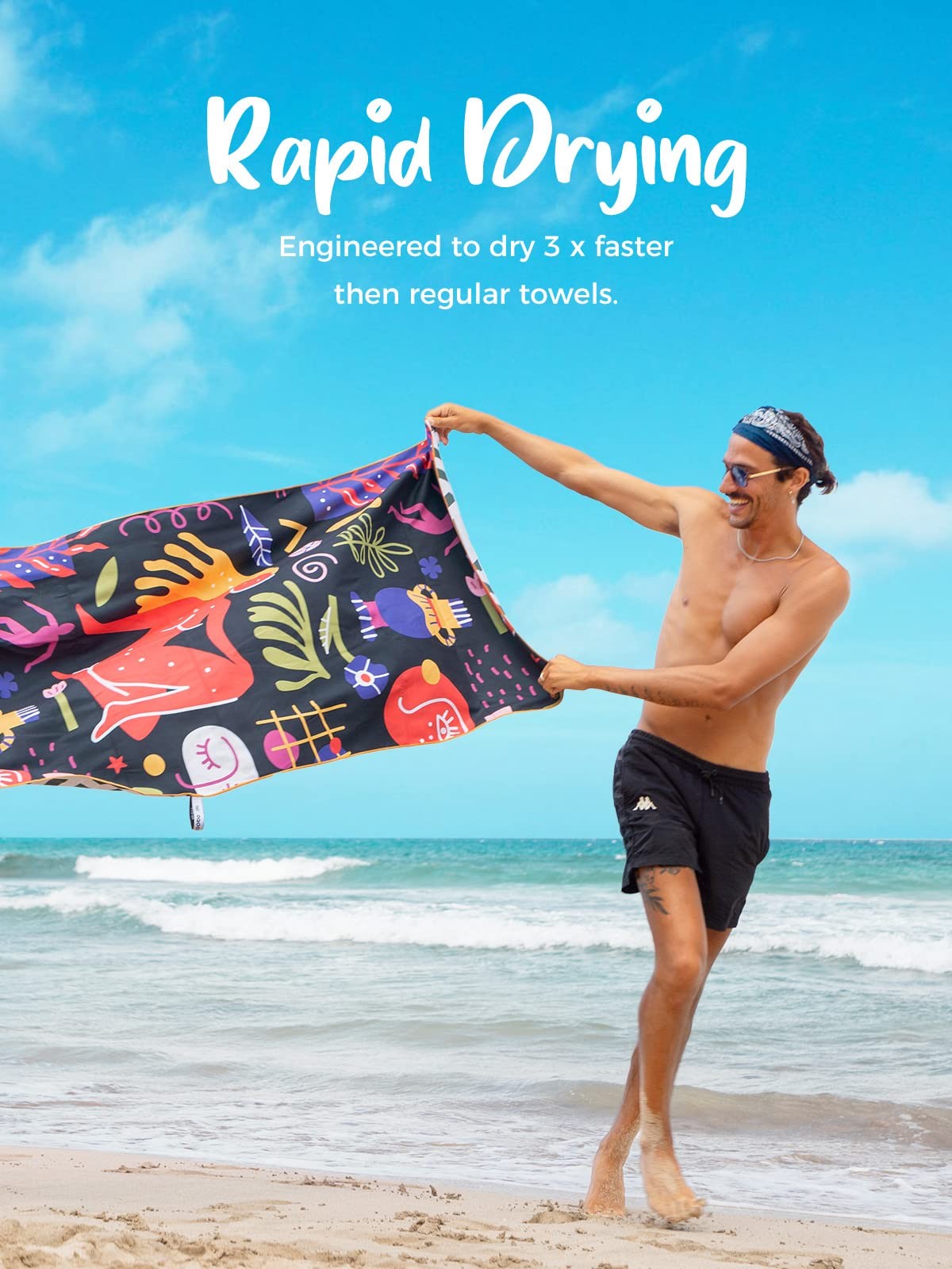 Beach Towel Microfiber, Extra Large 178cm*80cm