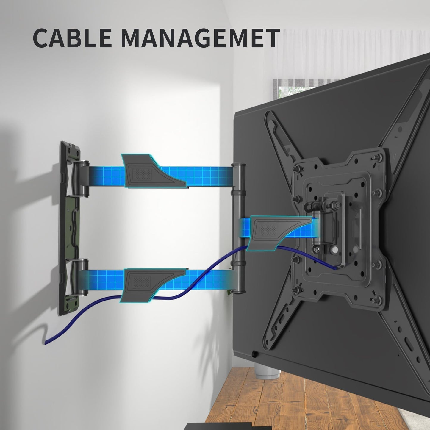 TV Wall Bracket Tilt, Swivel TV Wall Mount for Most 26-55 inch flat curved TV